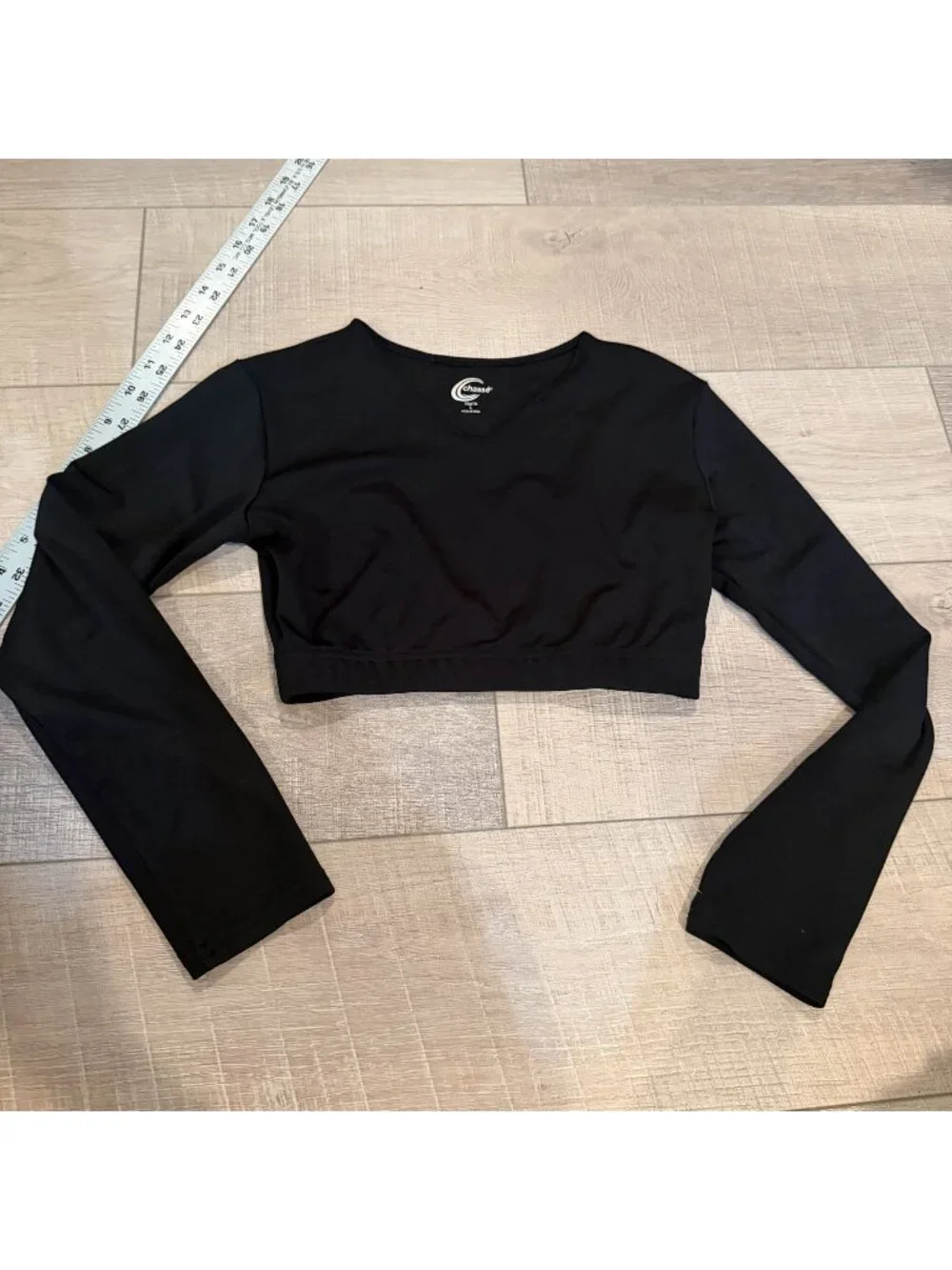 Chasse Youth Large Long Sleeve Cropped Dance Shirt Competition Dance Base